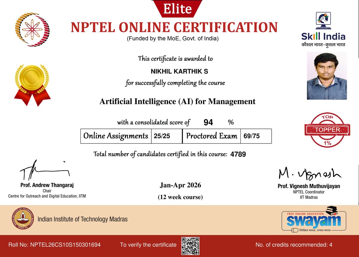 AI for Management Certificate